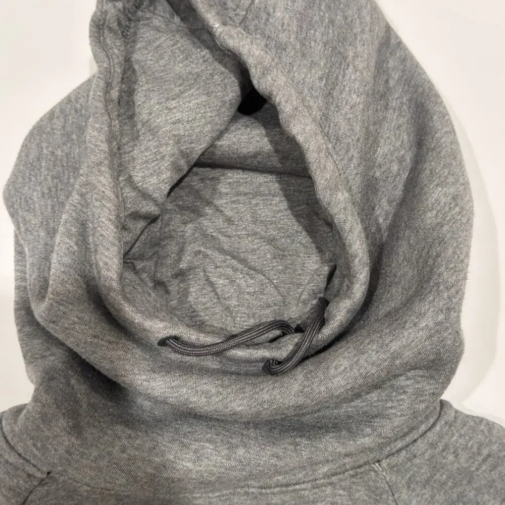 Nike Women’s S Nike Tech Hoodie Gray Funnel Neck Pullover Cotton Charcoal Warm